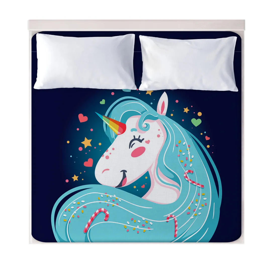 3D Cartoon Unicorn Fitted Sheets 3D Cartoon Unicorn Fitted Sheets
