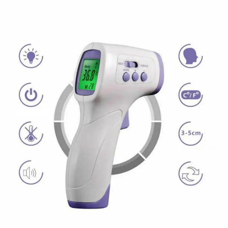 Digital Temperatur Thermometer IR Infrared Thermometer Non-contact Forehead Body Surface Temperature Instruments For Adult Baby
Digital Temperatur Thermometer IR Infrared Thermometer Non-contact Forehead Body Surface Temperature Instruments For Adult Baby