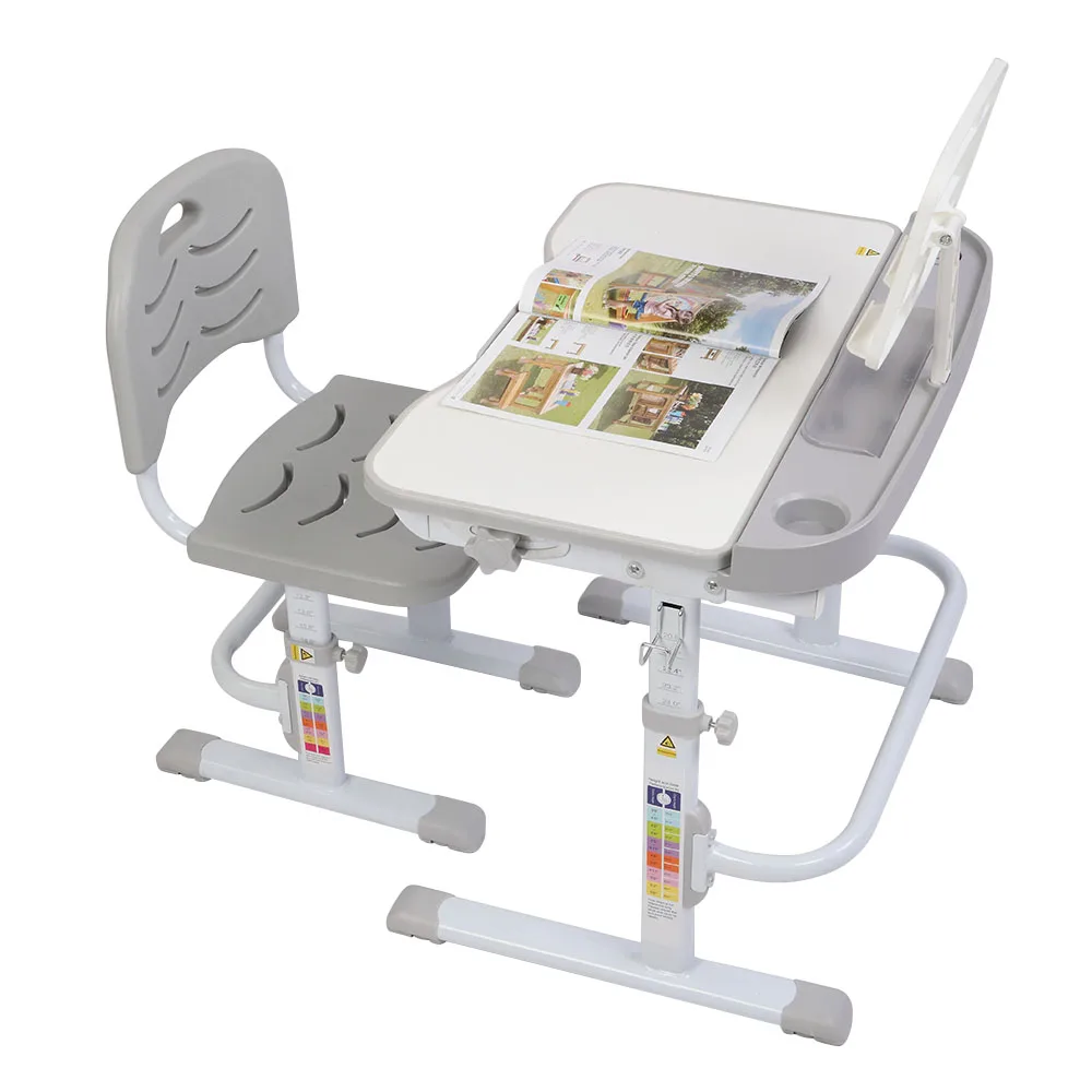 70CM Lifting Student Table Set Adjustable Children Learning Table And Chair Gray With Reading Stand Tables Removable Desk
70CM Lifting Student Table Set Adjustable Children Learning Table And Chair Gray With Reading Stand Tables Removable Desk