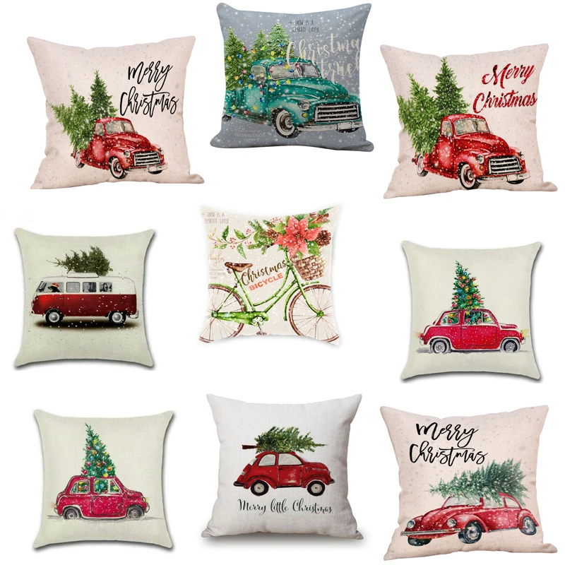 Navidad Merry Christmas Pillow Cover Flax Christmas Tree Printed Pillow Cover Elk for Sofa Car Bicycle Home Decorative 45x45cm
Navidad Merry Christmas Pillow Cover Flax Christmas Tree Printed Pillow Cover Elk for Sofa Car Bicycle Home Decorative 45x45cm