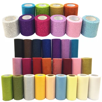 7.5cm 15cm 25yards Colorful Tissue Glitter Tulle Roll Spool Craft DIY Wedding Decoration Birthday Hoilday Party Supplies
7.5cm 15cm 25yards Colorful Tissue Glitter Tulle Roll Spool Craft DIY Wedding Decoration Birthday Hoilday Party Supplies