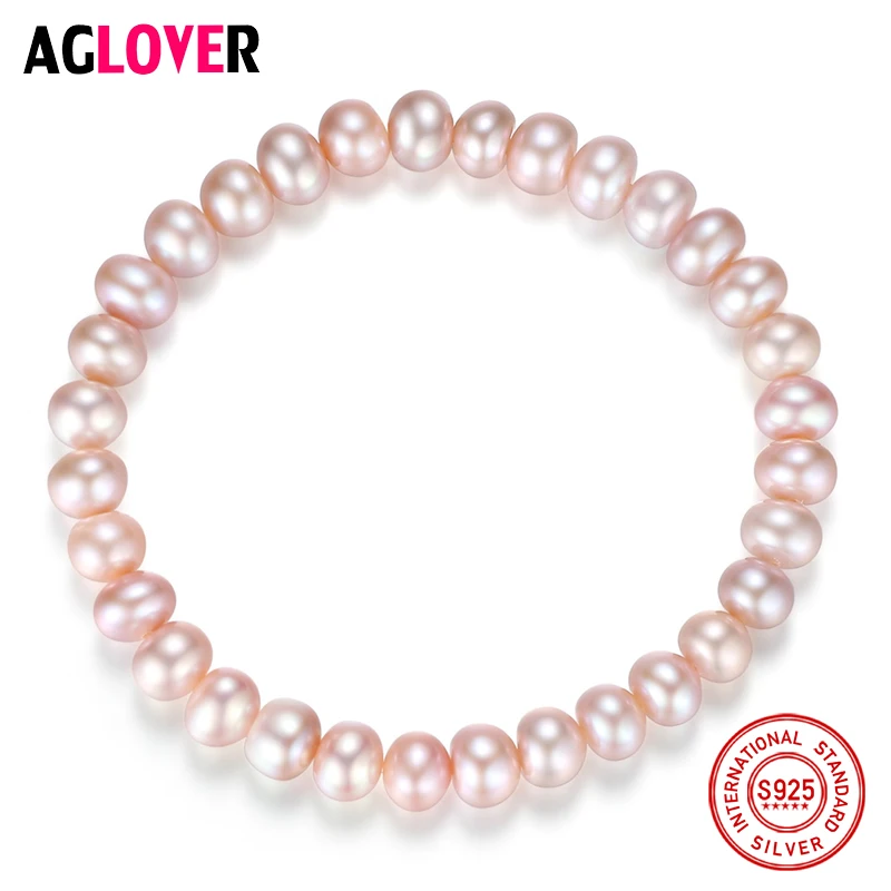 AGLOVER New Genuine Natural Freshwater Pearl Bracelets Bangles For Women Elasticity 6-6.5MM Flat Light Purple Pearl Jewelry Gift
AGLOVER New Genuine Natural Freshwater Pearl Bracelets Bangles For Women Elasticity 6-6.5MM Flat Light Purple Pearl Jewelry Gift