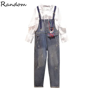 Plus Size Women Autumn Demin Overall Suit Female Ruff Shirt Top And Strap Jean Pant Two Piece Set 2020 Fashion Big Cool Clothes
Plus Size Women Autumn Demin Overall Suit Female Ruff Shirt Top And Strap Jean Pant Two Piece Set 2020 Fashion Big Cool Clothes