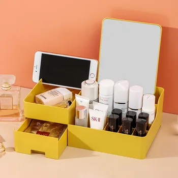 Plastic Cosmetic storage Box with mirror Multi-layer Makeup Drawer Organizers Jewelry Container Desktop Sundries Storage Box
Plastic Cosmetic storage Box with mirror Multi-layer Makeup Drawer Organizers Jewelry Container Desktop Sundries Storage Box