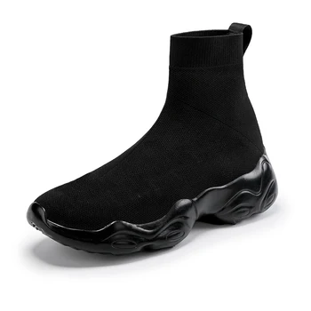 High-top shoes men's Korean version of the trend of wild sports shoes tide shoes stretch father socks shoes couple models 
High-top shoes men's Korean version of the trend of wild sports shoes tide shoes stretch father socks shoes couple models