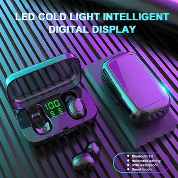 XG23 TWS Wireless 6D Stereo Earphones Bluetooth V5.0 Headset With LED Display Charging Box IPX6 Waterproof Sports Mini Earbuds
XG23 TWS Wireless 6D Stereo Earphones Bluetooth V5.0 Headset With LED Display Charging Box IPX6 Waterproof Sports Mini Earbuds