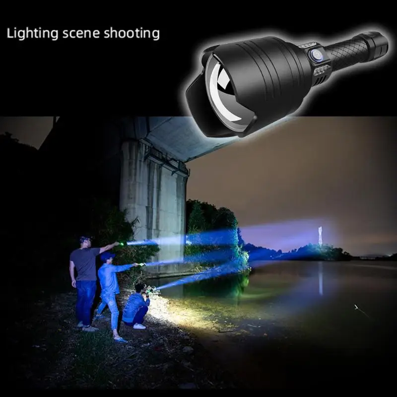 LED Flashlight 4 Modes 5000LM Power Display Torch Glare Lamp for Outdoor Camping Lightness Portability Convenient Carrier
LED Flashlight 4 Modes 5000LM Power Display Torch Glare Lamp for Outdoor Camping Lightness Portability Convenient Carrier