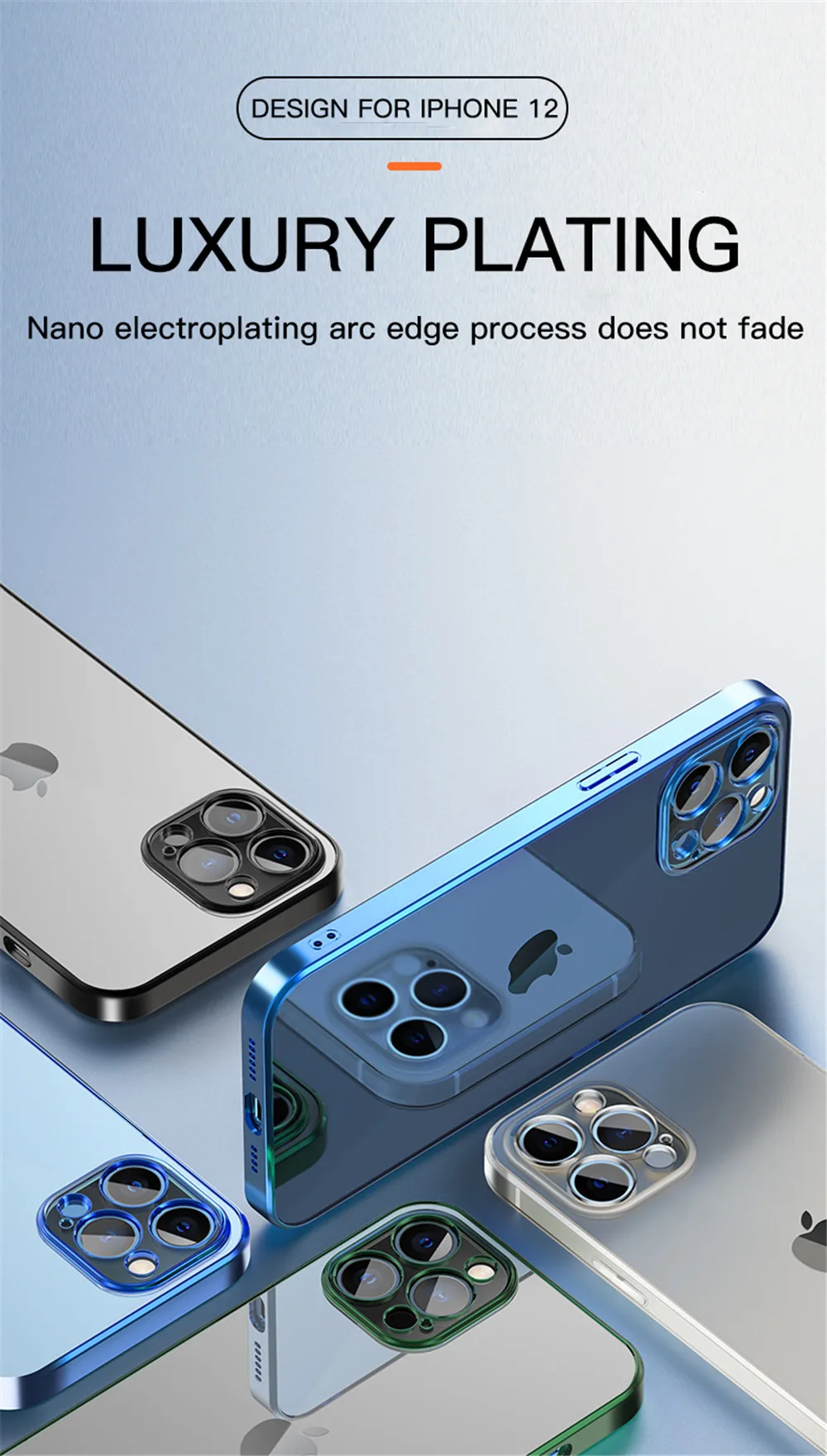 Plating Clear Soft Case For iPhone 12 Mini 11 Pro XS Max XR X Protection Cover For iPhone 7 8 6 6s Plus SE 2020 Crystal Cases Plating Clear Soft Case For iPhone 12 Mini 11 Pro XS Max XR X Protection Cover For iPhone 7 8 6 6s Plus SE 2020 Crystal Cases