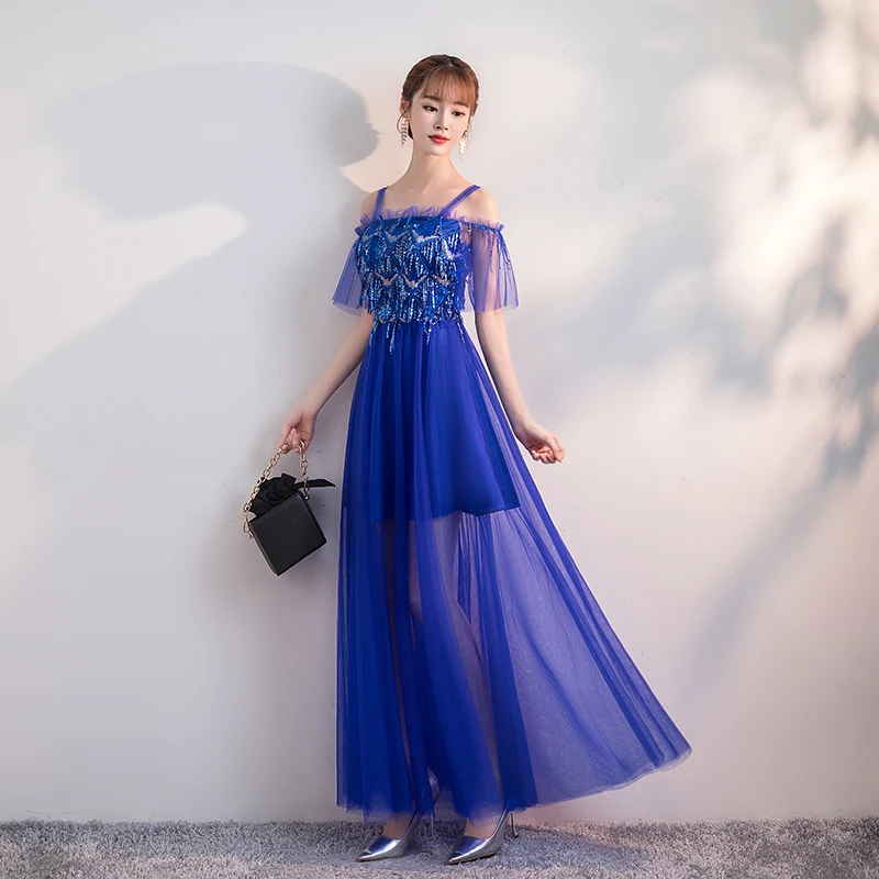 Royal Blue Bridesmaid Dresses Elegant Guest Wedding Party Vintage Sexy Sequin Top Black Beige Sleeveless Long Floor Length Prom 
Royal Blue Bridesmaid Dresses Elegant Guest Wedding Party Vintage Sexy Sequin Top Black Beige Sleeveless Long Floor Length Prom