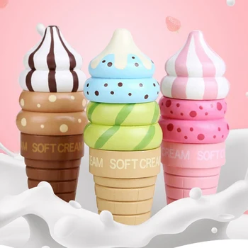 Baby Pretend Play Ice Cream Food Toys Kitchen Magnetic Vanilla Chocolate Strawberry Wooden Kitchen Toys Play Gift For Children
Baby Pretend Play Ice Cream Food Toys Kitchen Magnetic Vanilla Chocolate Strawberry Wooden Kitchen Toys Play Gift For Children