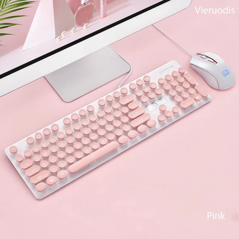 Vieruodis Keyboard Mouse Kit Wired Steampunk Vintage GamingCombo Round Button Keyboard Silent Mouse For Macbook Lenovo Dell Lapt
Vieruodis Keyboard Mouse Kit Wired Steampunk Vintage GamingCombo Round Button Keyboard Silent Mouse For Macbook Lenovo Dell Lapt