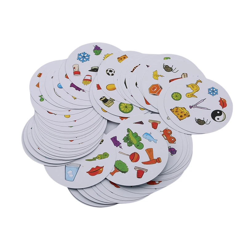 Spot It Dobble Find It Board Game for Children Funny with Family Gathering Good Paper Quality Card Game Develop Kid's Learning
Spot It Dobble Find It Board Game for Children Funny with Family Gathering Good Paper Quality Card Game Develop Kid's Learning