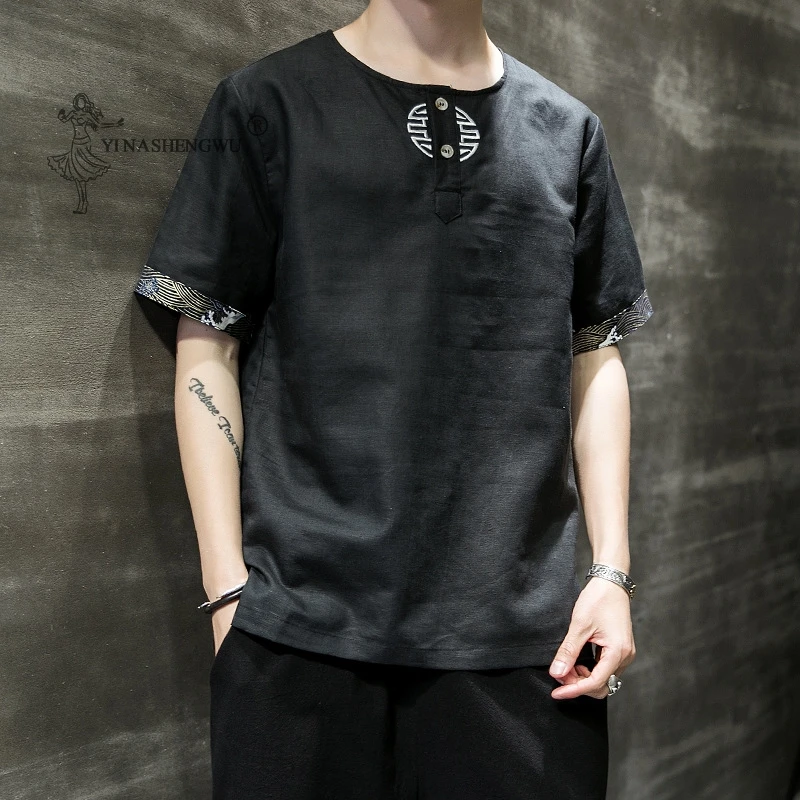 Summer Kimono Men Japanese Style Harajuku Yukata T-shirts Japan Embroidery Short-Sleeved Shirts Men Tops Trouser Asian Costumes
Summer Kimono Men Japanese Style Harajuku Yukata T-shirts Japan Embroidery Short-Sleeved Shirts Men Tops Trouser Asian Costumes