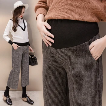 748# Autumn Winter Woolen Maternity Pants Wide Leg Loose Straight Pants Clothes for Pregnant Women 9/10 Pregnancy Belly Trousers
748# Autumn Winter Woolen Maternity Pants Wide Leg Loose Straight Pants Clothes for Pregnant Women 9/10 Pregnancy Belly Trousers