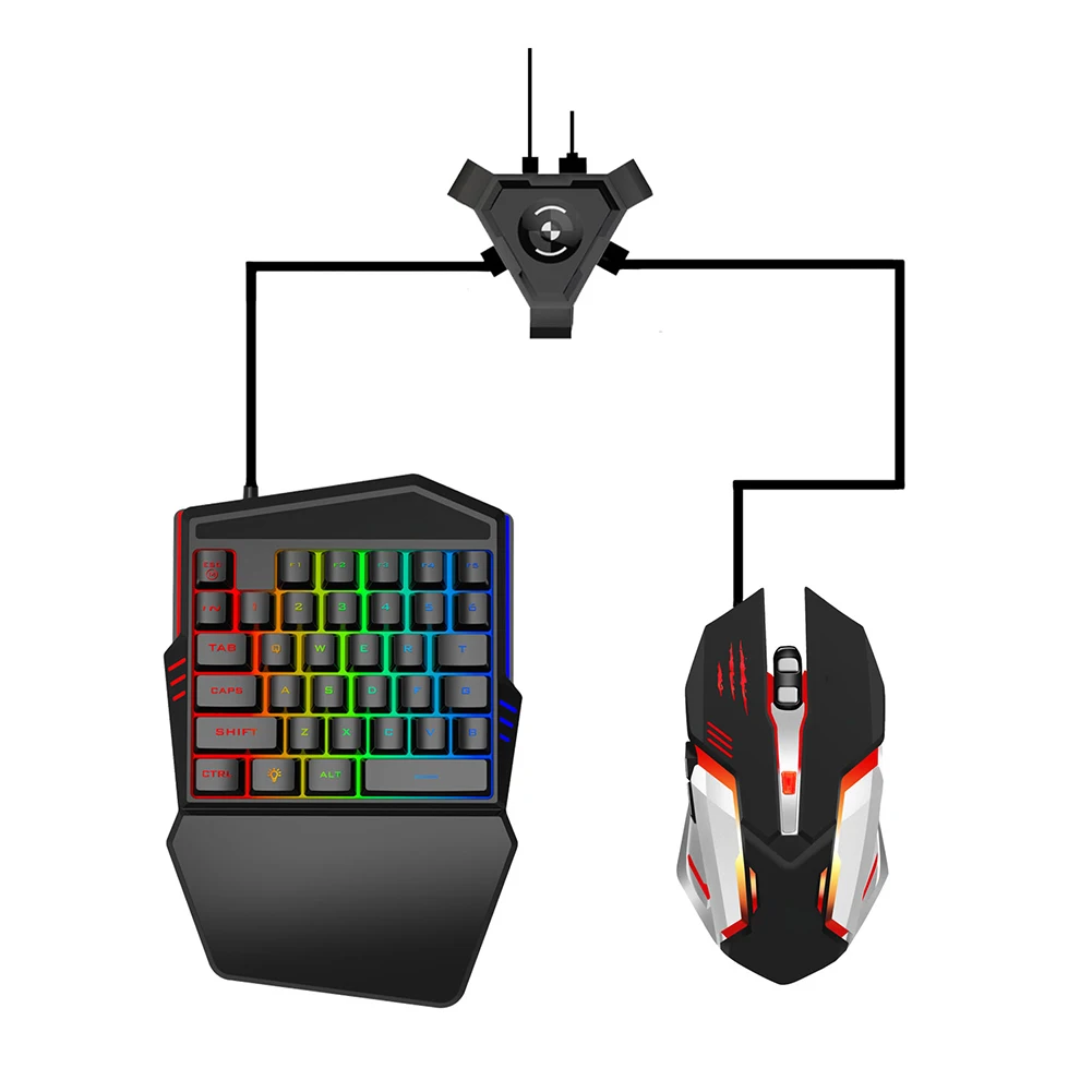 3 In1 Keyboard Mouse And Converter Set V100-2 Gaming Keyboard LED Color Backlight For Android Mobile Game P5 Adapter S100 Mouse
3 In1 Keyboard Mouse And Converter Set V100-2 Gaming Keyboard LED Color Backlight For Android Mobile Game P5 Adapter S100 Mouse