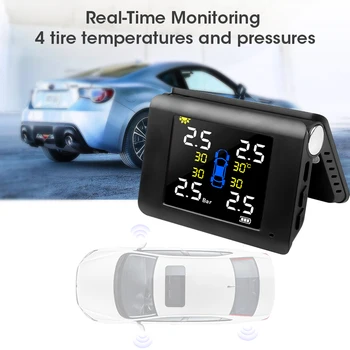 Original Solar Power USB TPMS Car Tire Pressure Monitoring System LCD 4 External Sensors For SUV Temperature Warning
Original Solar Power USB TPMS Car Tire Pressure Monitoring System LCD 4 External Sensors For SUV Temperature Warning
