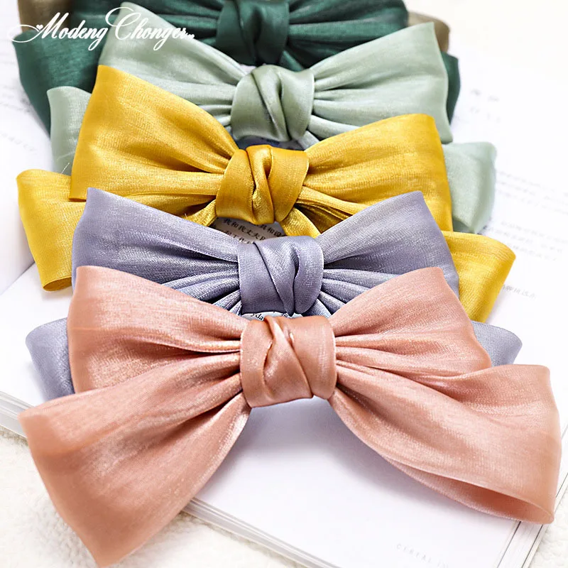 Fashion Bright Hairpins For Girl High Quatity Hair Clip Silk Crystal Yarn Oversized Barrette Bow Hairgrip Woman Hair Accessories
Fashion Bright Hairpins For Girl High Quatity Hair Clip Silk Crystal Yarn Oversized Barrette Bow Hairgrip Woman Hair Accessories