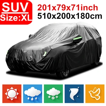 510cm 201inch 420D Oxford fabric Rain Water Proof Dust UV Sun Winter Summer Protector Full Car Automobile SUV Cover Covers D40
510cm 201inch 420D Oxford fabric Rain Water Proof Dust UV Sun Winter Summer Protector Full Car Automobile SUV Cover Covers D40