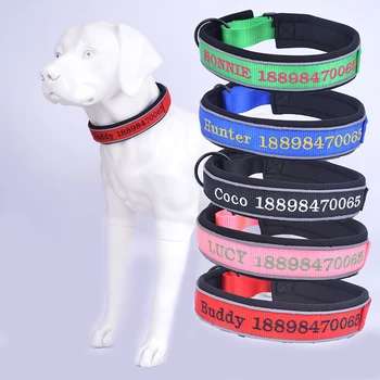 Personalized Dog Collar Reflective Neoprene Padded Customized Collar Big Dog Custom Embroider Pet Name Phone Number Dog Supplies
Personalized Dog Collar Reflective Neoprene Padded Customized Collar Big Dog Custom Embroider Pet Name Phone Number Dog Supplies