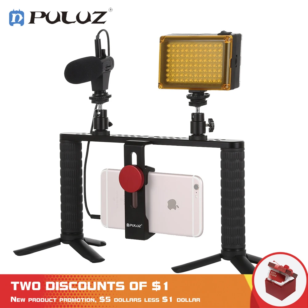 PULUZ 4in1 YouTube Vlogging Live Broadcast Smartphone Video Rig Handle Filmmaking Recording Stabilizer Aluminum Bracket Kits
PULUZ 4in1 YouTube Vlogging Live Broadcast Smartphone Video Rig Handle Filmmaking Recording Stabilizer Aluminum Bracket Kits