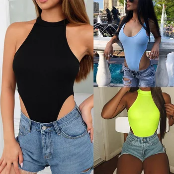 Women Autumn Bodysuit Sexy Straps Plain Skinny Sleeveless Bodysuits Stretchy Minimalist Bodysuits 
Women Autumn Bodysuit Sexy Straps Plain Skinny Sleeveless Bodysuits Stretchy Minimalist Bodysuits