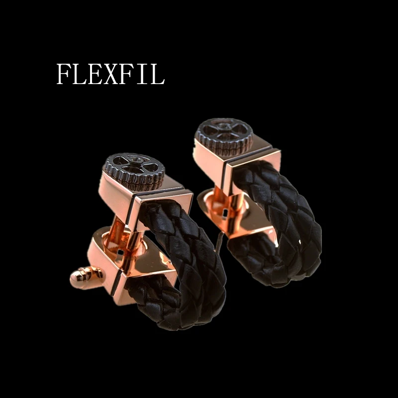 

FLEXFIL Luxury Shirt Gift Designer Cufflinks for Mens gift Brand Wedding Cuff links the earth globe Button male High Quality