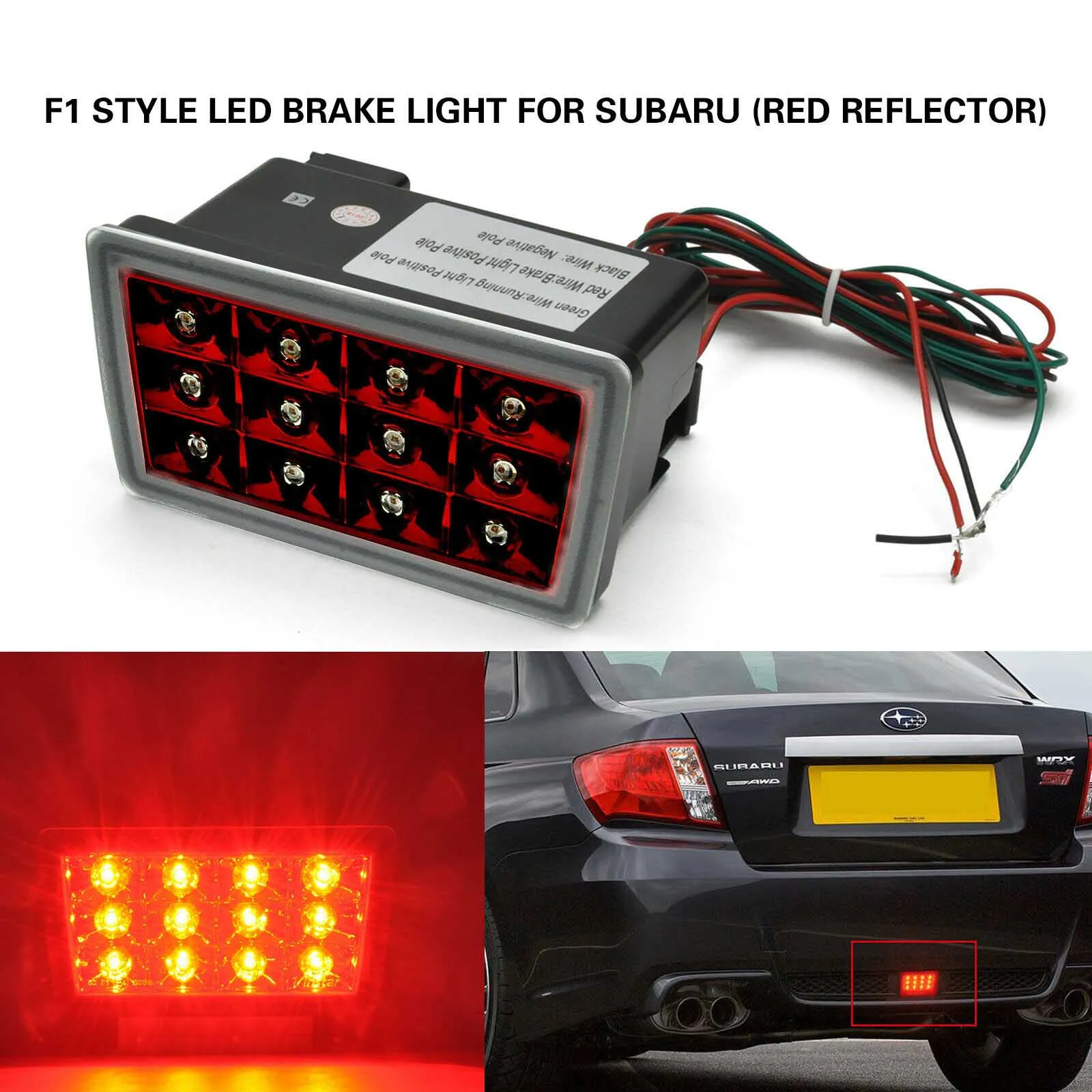 Red reflector clear Lens LED Rear Fog Brake Light Tail Lamp For 11-18 Subaru WRX STI Impreza XV
Red reflector clear Lens LED Rear Fog Brake Light Tail Lamp For 11-18 Subaru WRX STI Impreza XV