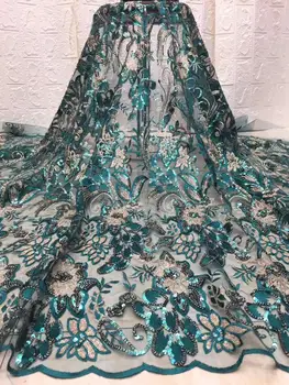 2019 Latest Sequined Design African Net Lace Fabrics In Green High Quliaty Nigerian Sequins Wedding Lace For Dress Sewing Fabric
2019 Latest Sequined Design African Net Lace Fabrics In Green High Quliaty Nigerian Sequins Wedding Lace For Dress Sewing Fabric