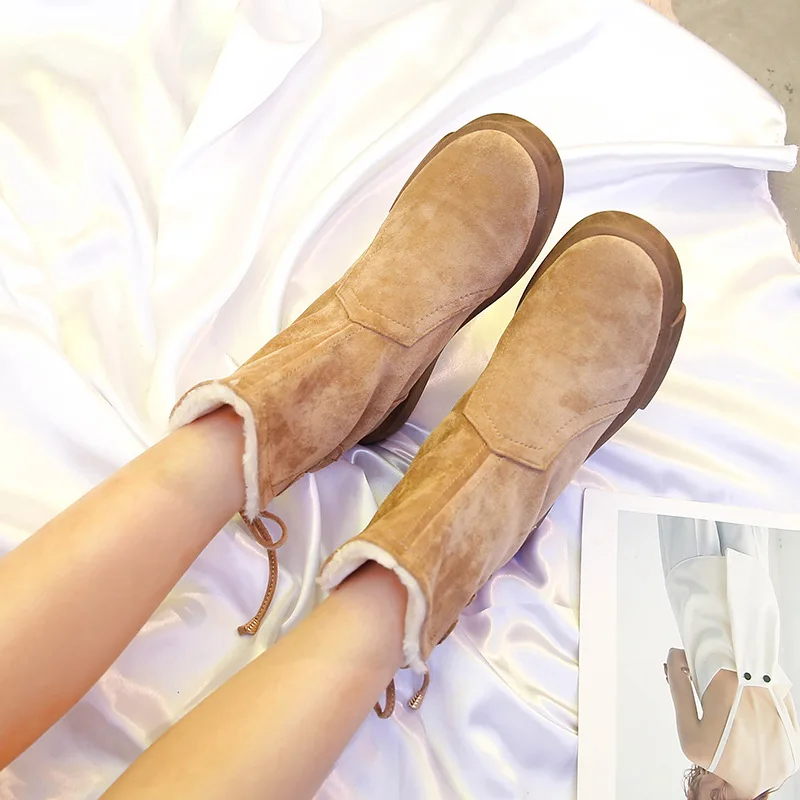 HEE GRAND New Hot Women Snow Boots Autumn Winter Ladies Fashion Warm Fur Mid-Calf Solid Flock Boots Plus Size 35-43 XWX7398
HEE GRAND New Hot Women Snow Boots Autumn Winter Ladies Fashion Warm Fur Mid-Calf Solid Flock Boots Plus Size 35-43 XWX7398