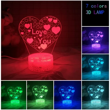New USB Night light 3D Lamp led custom I love you Valentine's Day Kid lighting For children romantic Lover wife gift Decorative
New USB Night light 3D Lamp led custom I love you Valentine's Day Kid lighting For children romantic Lover wife gift Decorative