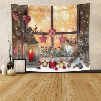 Laeacco Fashion Tapestry Simulation Window Candle Star Lights Heart Muppet Wall Hangings Modern Home Living Room Bedroom Decor 
Laeacco Fashion Tapestry Simulation Window Candle Star Lights Heart Muppet Wall Hangings Modern Home Living Room Bedroom Decor