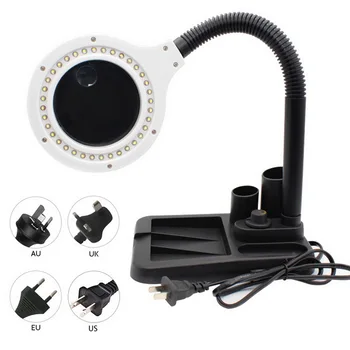 New 6W 40LED 5X/10X Magnifier Glass with Gadget Storage Design Desk Lamp Beside Light Magnifying Lens Printing LED desk lamp
New 6W 40LED 5X/10X Magnifier Glass with Gadget Storage Design Desk Lamp Beside Light Magnifying Lens Printing LED desk lamp