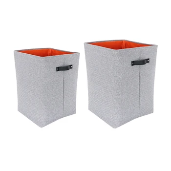 2pcs Grey Felt Storage Basket Bedroom Closet Clothing Toy Storage Bin with Handle Foldable Laundry Basket Dirty Clothes Hamper -
2pcs Grey Felt Storage Basket Bedroom Closet Clothing Toy Storage Bin with Handle Foldable Laundry Basket Dirty Clothes Hamper -
