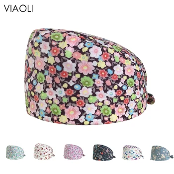 VIAOLI New Surgical Scrub Caps Hospital Medical Lab hat 100% Cotton Printed Medical Operation Caps Adjustable Clinic Work Hats
VIAOLI New Surgical Scrub Caps Hospital Medical Lab hat 100% Cotton Printed Medical Operation Caps Adjustable Clinic Work Hats