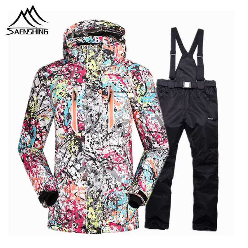 SAENSHING Ski pants +Snowboard jacket waterproof Ski Suit Winter Female Thermal Breathable Cheap Outdoor Mountain Skiing Set
SAENSHING Ski pants +Snowboard jacket waterproof Ski Suit Winter Female Thermal Breathable Cheap Outdoor Mountain Skiing Set