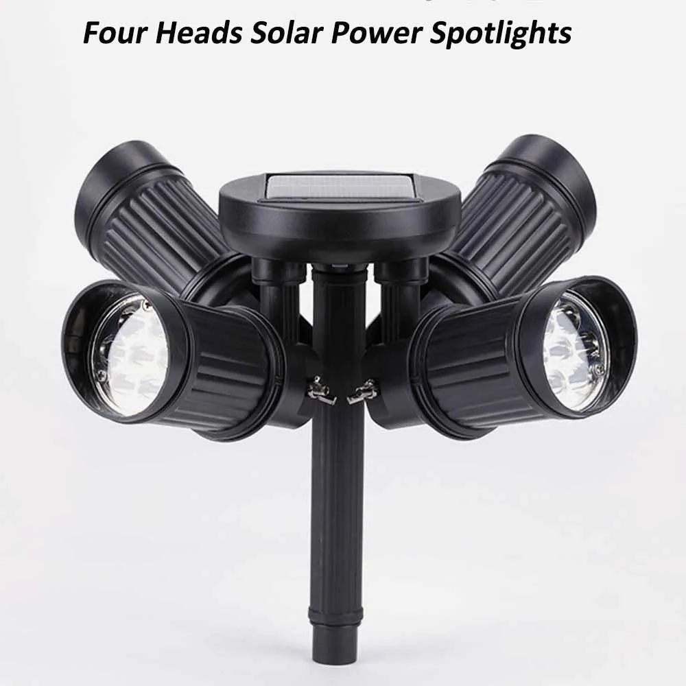 

4 Heads 28LED Solar Adjustable Security Light Floodlight Spotlight Solar Power Lights Lawn Lamp For Garden Garage Path Yard