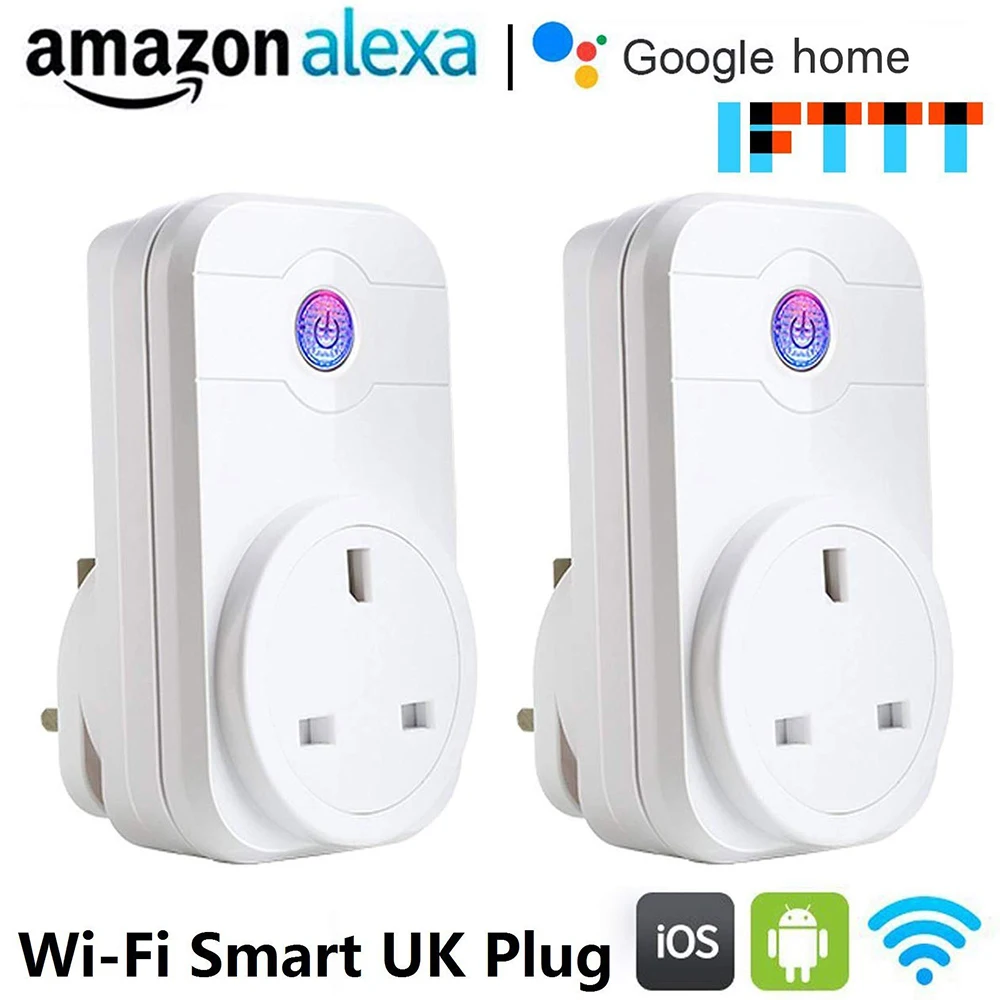 

Smart Plug WiFi Outlet Mini Plug Works with Amazon Alexa Google Home Wireless Smart Socket Timer Plug Smart WIFI Sockets D40