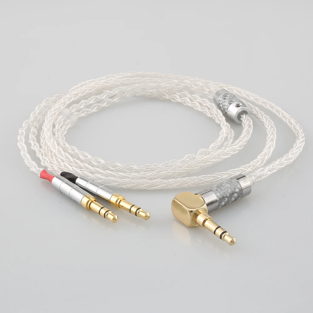 

99% Pure Silver 8 Core Headphone Earphone Cable For Focal Clear Elear Elex Elegia Stellia earphone headset AH-D7200 AH-D5200
