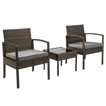 Us Stock 3 Piece Patio Furniture Set Wicker Rattan Outdoor Patio Conversation Set 2 Cushioned Chairs & End Table Garden chairs
Us Stock 3 Piece Patio Furniture Set Wicker Rattan Outdoor Patio Conversation Set 2 Cushioned Chairs & End Table Garden chairs