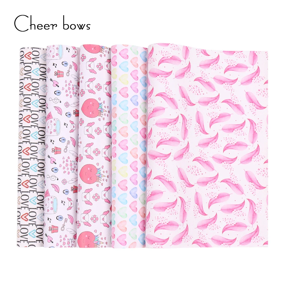 Cheerbows 22*30cm Faux Synthetic Leather Sheet Valentine's Day Heart Love Feather Printed DIY Hair Accessories Earrings Material
Cheerbows 22*30cm Faux Synthetic Leather Sheet Valentine's Day Heart Love Feather Printed DIY Hair Accessories Earrings Material
