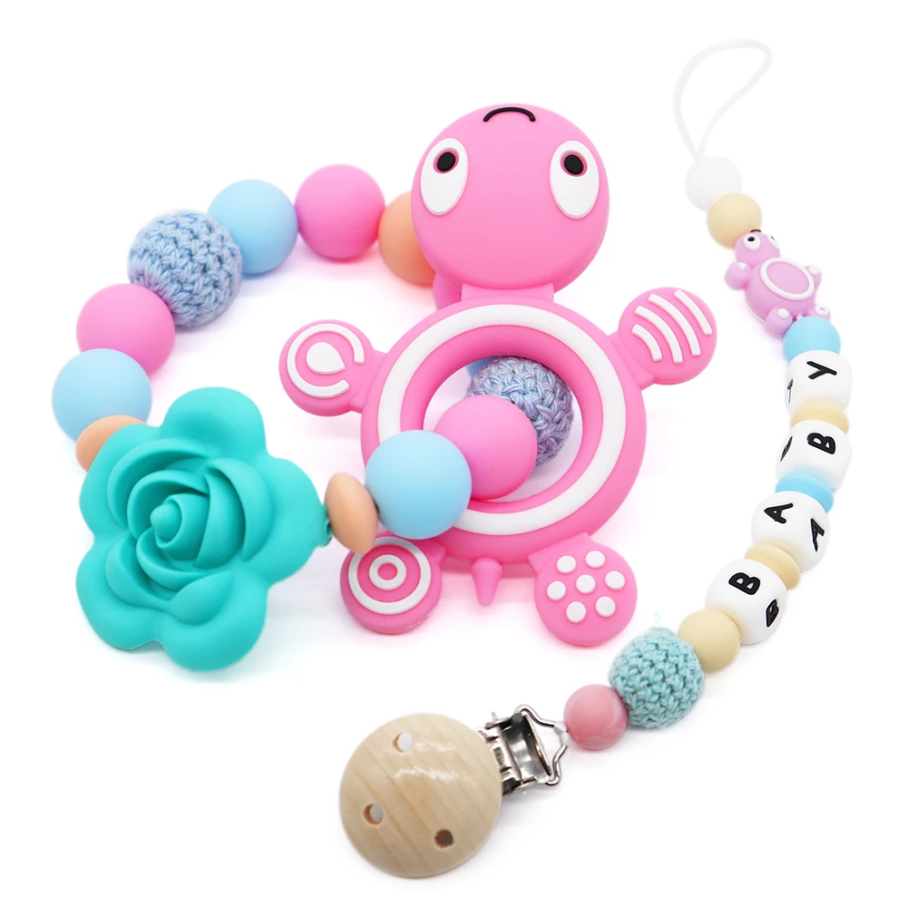 Turtle Pacifier Clips Holder & Teether Chain Baby Infant Chewable Chewing Silicone Teether Teething Personalised Pacifier Clips
Turtle Pacifier Clips Holder & Teether Chain Baby Infant Chewable Chewing Silicone Teether Teething Personalised Pacifier Clips