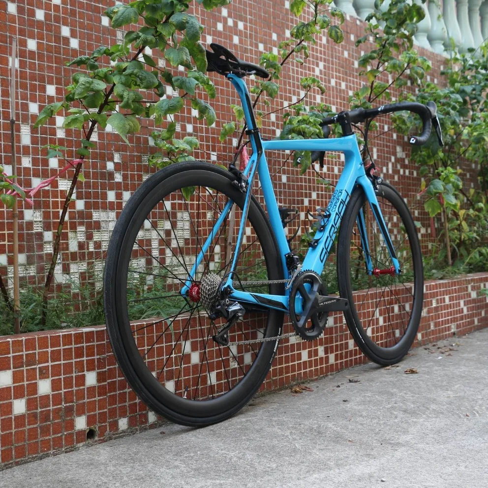 Top 2019 Blue paint seraph brand complete bike SH1MANO R8000 groupset with 22 speed 700*25C tire complete carbon road  bicycle FM686 6