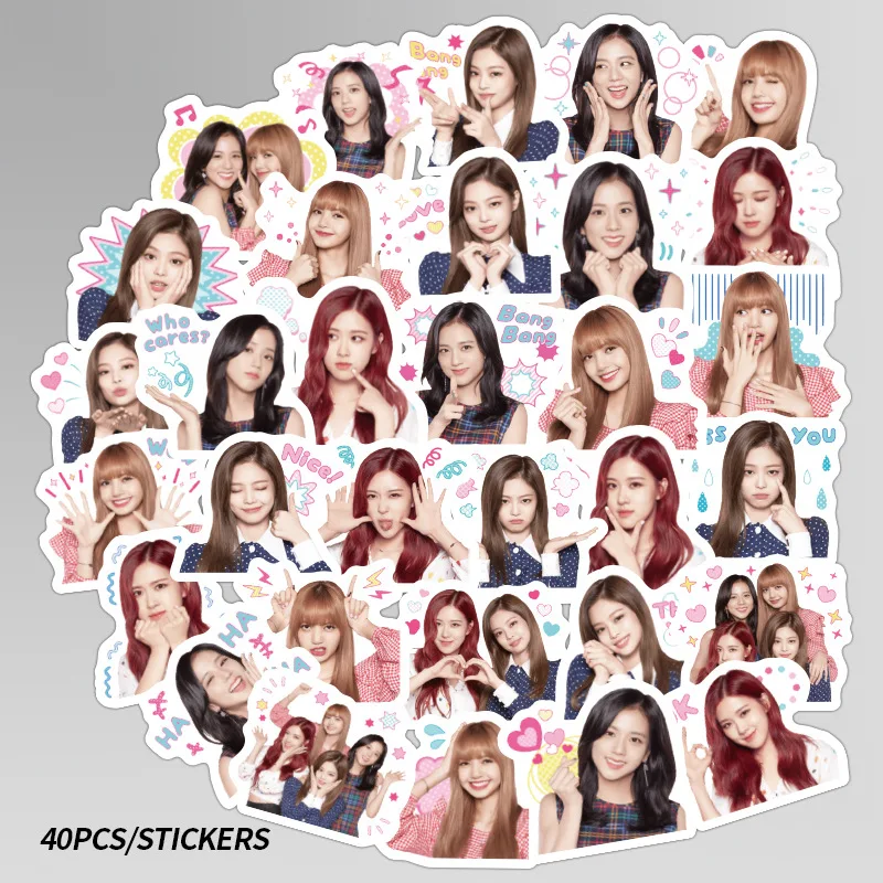 40pcs /set Blackpink Jisoo Rose Lisa Rose Girl Expression Hand Account Mobile Phone Computer Refrigerator Album Diary Stickers
40pcs /set Blackpink Jisoo Rose Lisa Rose Girl Expression Hand Account Mobile Phone Computer Refrigerator Album Diary Stickers