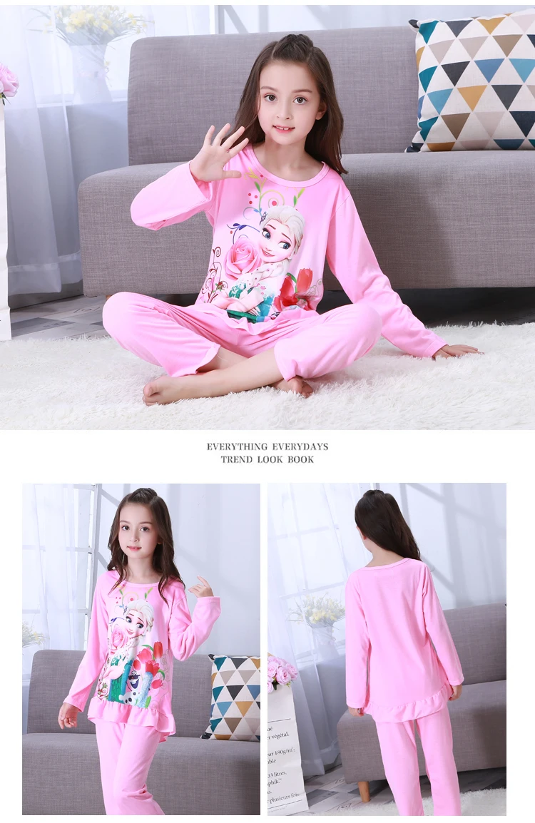 Children Cartoon Pajamas Sets Girls Long sleeve Princess print cute pajamas Baby Sleepwear Pijama Infantil Homewear Loungewear Children Cartoon Pajamas Sets Girls Long sleeve Princess print cute pajamas Baby Sleepwear Pijama Infantil Homewear Loungewear
