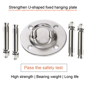 2set Fan Ceiling Wall Fixed Buckle Hammock Mounting Hook Accessories Yoga Stainless Steel Swing Strength Training Strong Bearing
2set Fan Ceiling Wall Fixed Buckle Hammock Mounting Hook Accessories Yoga Stainless Steel Swing Strength Training Strong Bearing