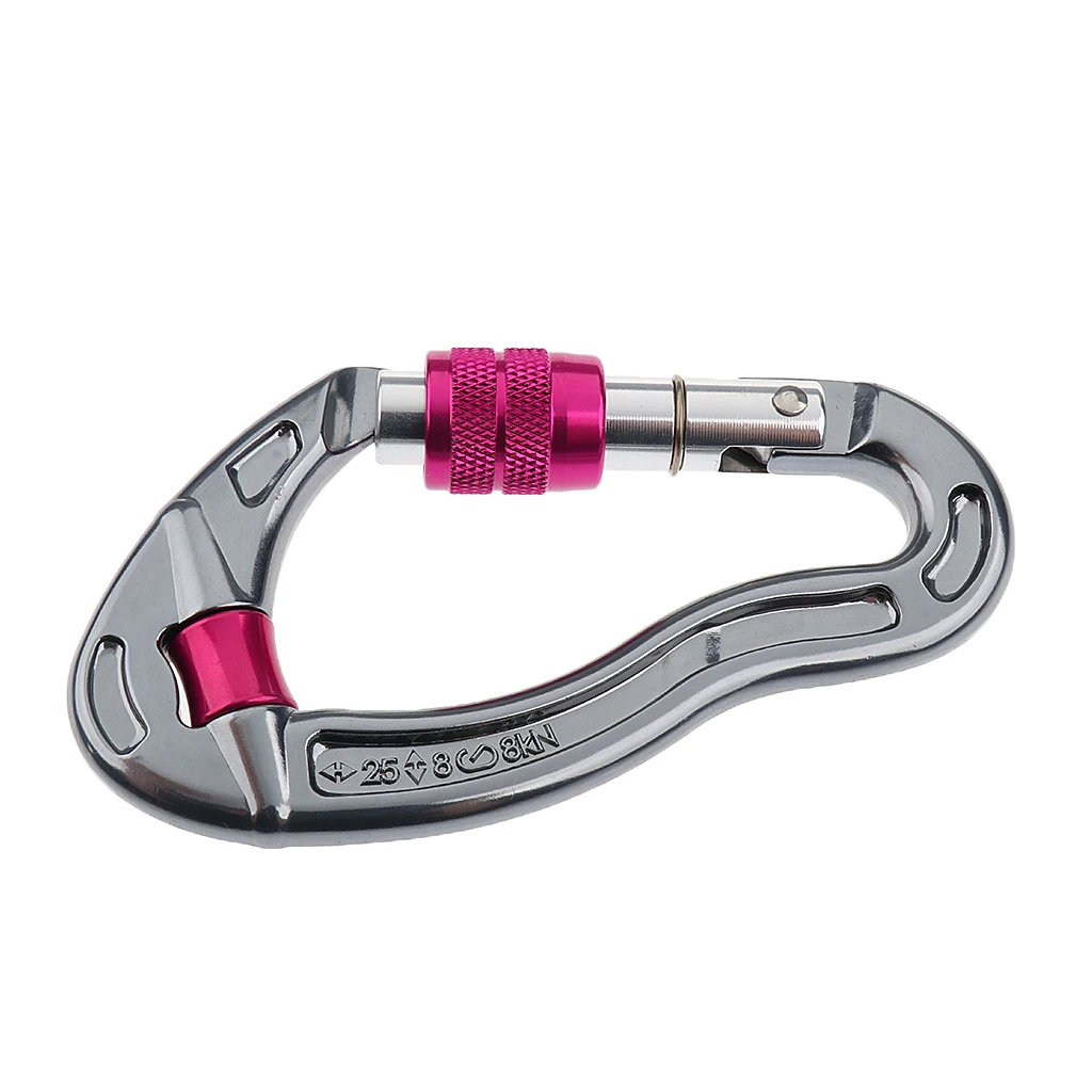 25KN Rock Tree Climbing Screwgate Screw Lock Pulley-Carabiner Clip for Outdoor 25KN Rock Tree Climbing Screwgate Screw Lock Pulley-Carabiner Clip for Outdoor