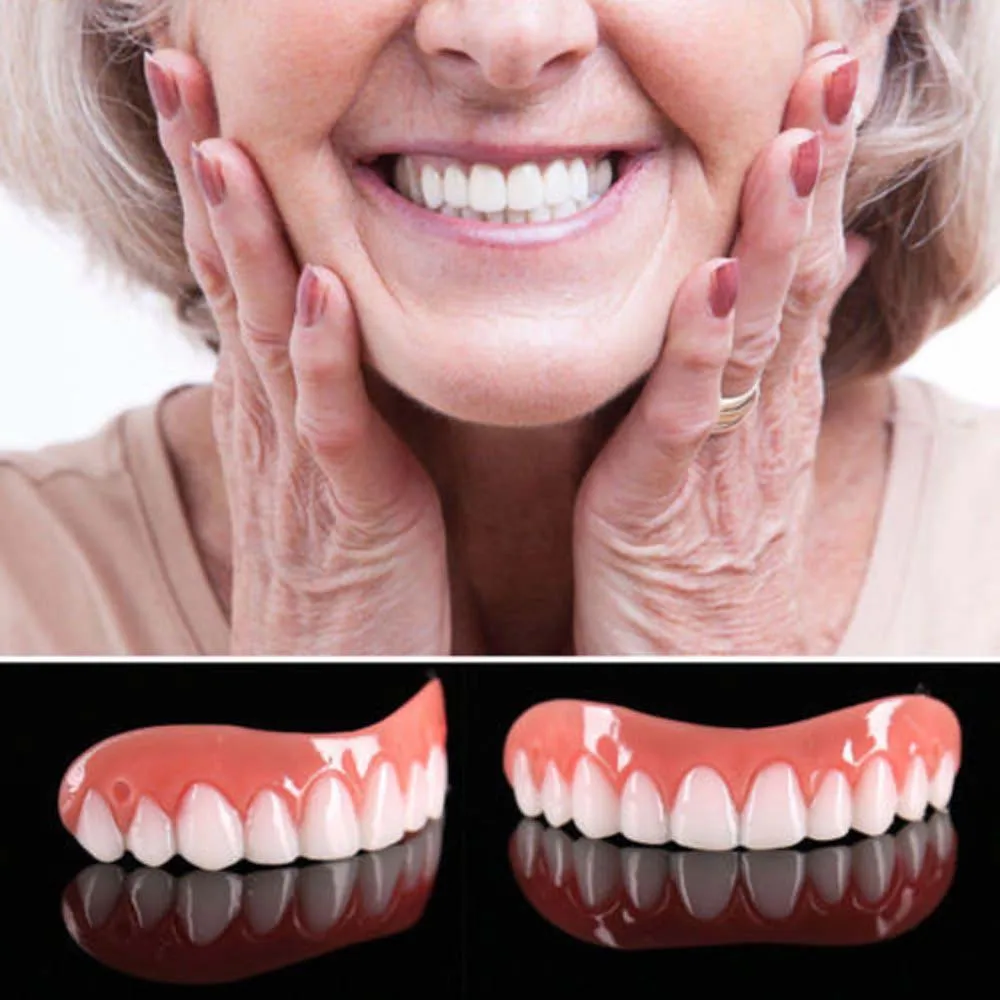 Silicone simulated Teeth Veneer Smile Perfect Snap Silicone Simulation Flex Denture Veneer Cosmetic Teeth Cover Whitening Braces 
Silicone simulated Teeth Veneer Smile Perfect Snap Silicone Simulation Flex Denture Veneer Cosmetic Teeth Cover Whitening Braces