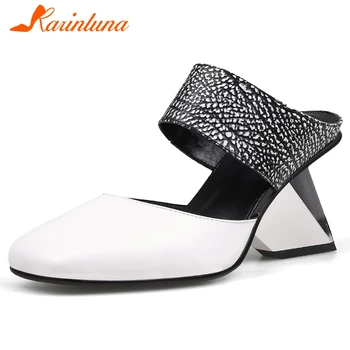 Karinluna 2020 Fashion New Genuine Cow Leather High Heels Summer Shoes Woman Pumps Mules Slip On Strange Style Women Pumps Lady
Karinluna 2020 Fashion New Genuine Cow Leather High Heels Summer Shoes Woman Pumps Mules Slip On Strange Style Women Pumps Lady