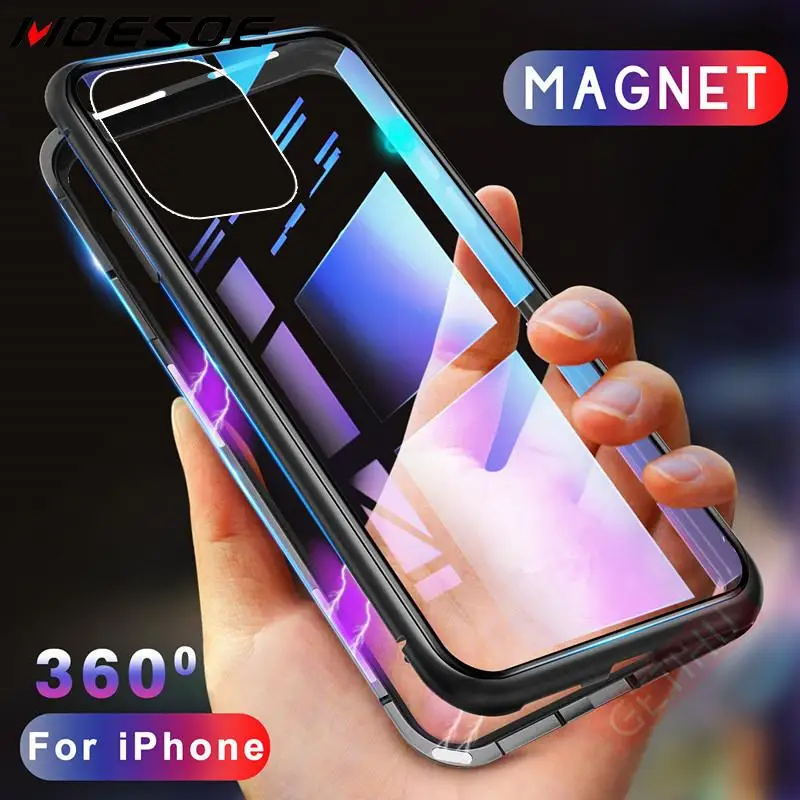 MOESOE Magnetic Adsorption Metal Case Cover For iPhone 11 Pro Max 2019 XR XS MAX X 10 8 7 6 6S Plus Tempered Glass Phone Case
MOESOE Magnetic Adsorption Metal Case Cover For iPhone 11 Pro Max 2019 XR XS MAX X 10 8 7 6 6S Plus Tempered Glass Phone Case
