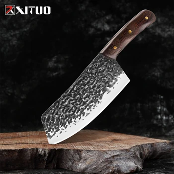 XITUO Handmade Forged Kitchen Knife Traditional Chinese Cleaver Big Bone Cutter Chef Butcher Chopper Slicing High Hardeness Hot
XITUO Handmade Forged Kitchen Knife Traditional Chinese Cleaver Big Bone Cutter Chef Butcher Chopper Slicing High Hardeness Hot